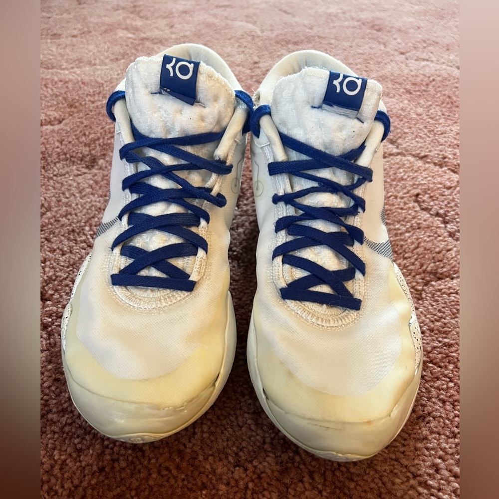KD white and blue nike basketball shoes - Picture 1 of 5